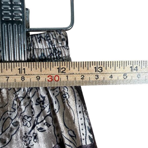Velvet Patchwork Maxi Skirt | Boho Gypsy Vintage Style Tiered Long Skirt | Small - Picture 9 of 13